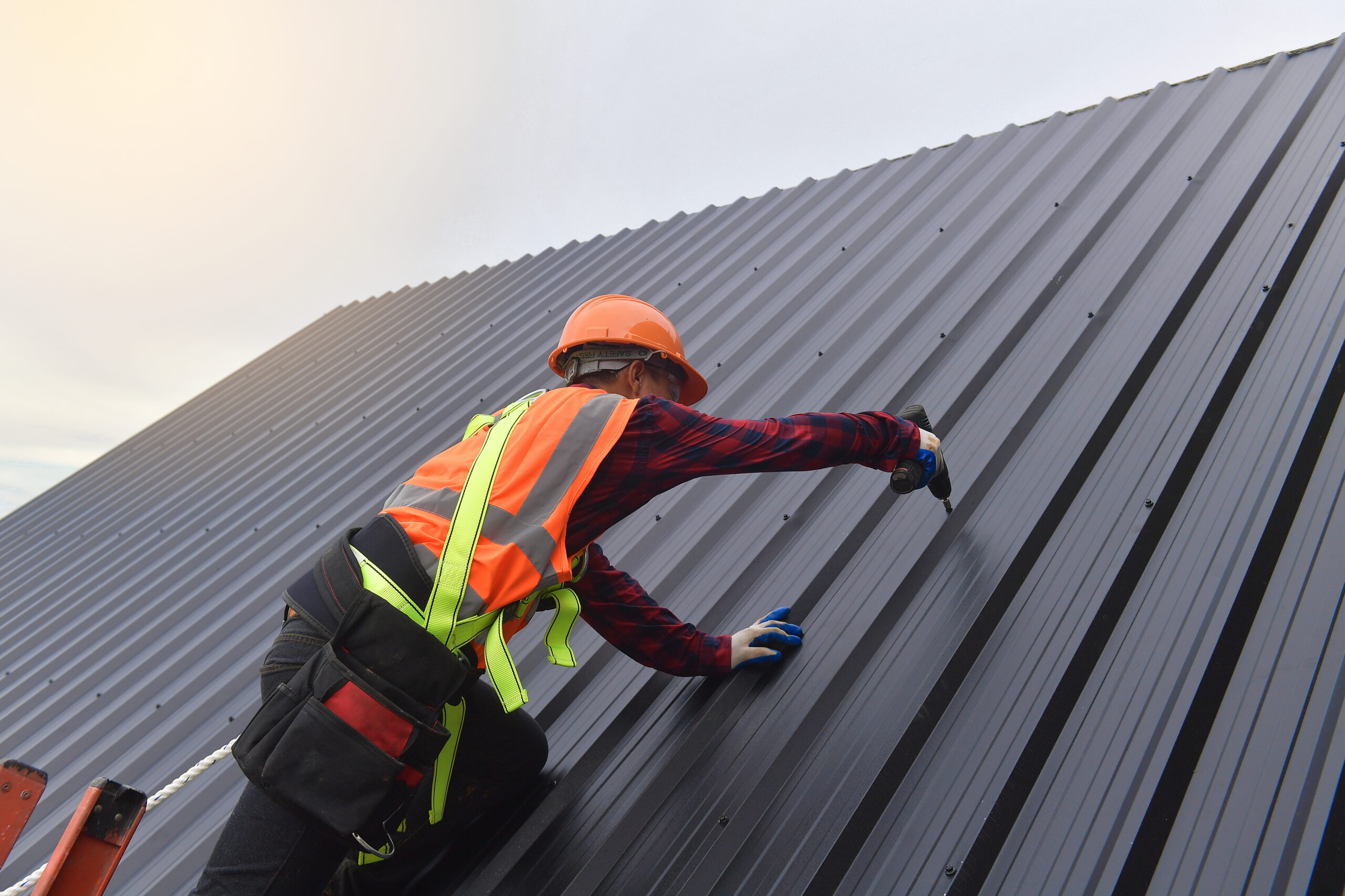 Sheet metal roofing project