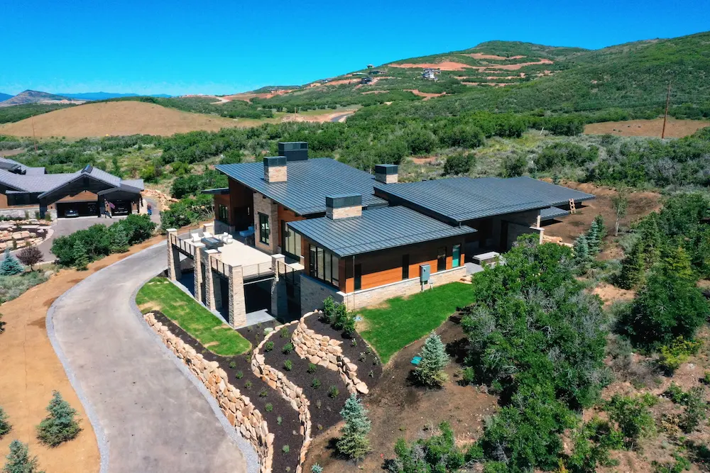 Home with roof insurance